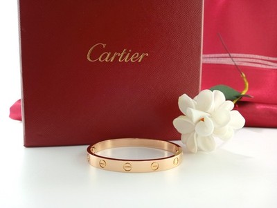 CARTIER LOVE CLASSIC BRACELET 18K ROSE GOLD NEW VER SIZE 16 W/ BOX