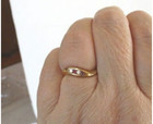 18K 750 Red Spinel Gold Band Ring Size 7.25 [R93] — photo 2