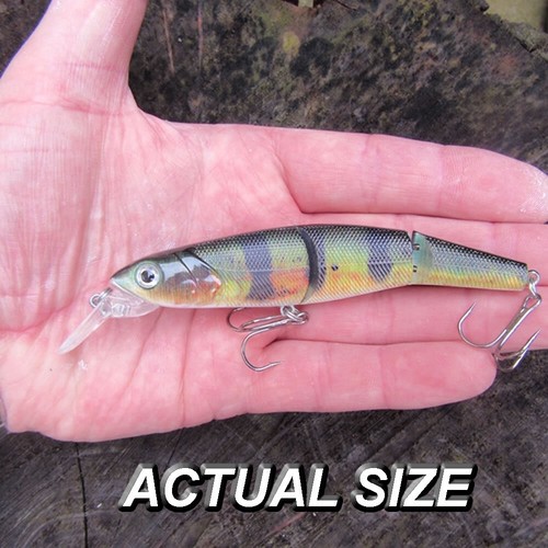 Pike Fishing Floating Jointed Lure Minnow Realscale Bait Free Wire Trace 16 Gram - Picture 6 of 15