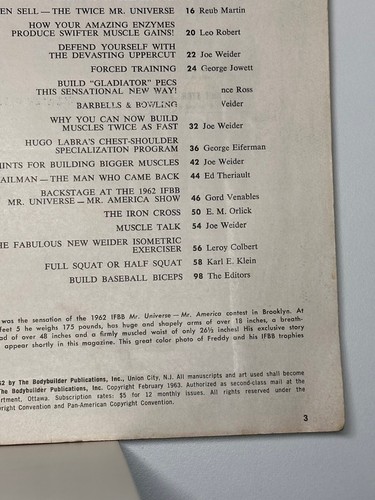 Vintage Rares MR. AMERICA Magazines (Variations) Arnold, Charles, Joe - Picture 55 of 73