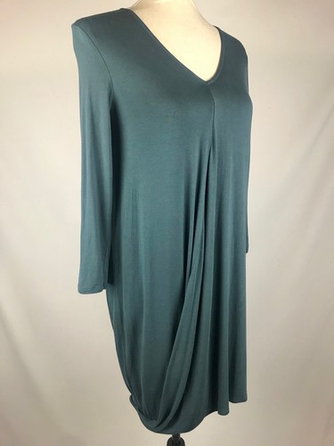 Anthropologie MEADOW RUE blau türkis Langarm Twist Bottom Jerseykleid S
