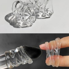 Anillo extensor entrenador de pene reutilizable potenciador del pene anillo de protección condón masculino