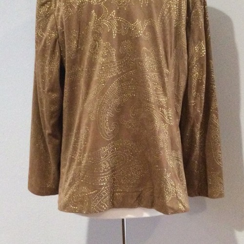 Giacca Chico's Golden Cascade Larant Brevity tasche finte taglia 3/XL/16 nuova con etichette - Foto 11 di 16