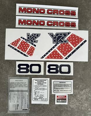 yamaha 1985 YZ80 Perforated Tank Decal Set / Sticker Kit