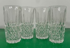 Vaso plano (s) Royal Irish MEGAN Crystal Highball LOTE DE 4 paneles ópticos de vidrio