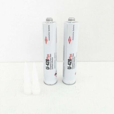 2 X DOW U-428+ Auto Glass Windshield Urethane Primerless Adhesive Glue Sealant