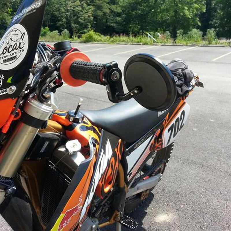 Black Handlebar Grips Bar End Mirrors For Honda CRF450R CRF450X CRF250R CRF230 - Изображение 3 из 4