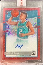 2020-21 Optic Lamelo Ball Rated Rookie Red Choice Mojo Auto Sealed Encased RC