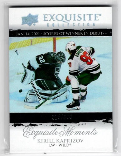 2021-22 Upper Deck Black Diamond Exquisite Collection Moments Kirill Kaprizov