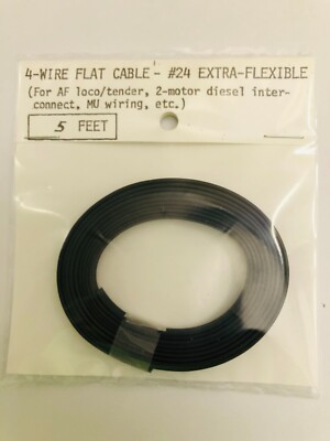 Lionel 2333-67 Super Flex FC4A Flat 24 Black 4 Conductor Wire 5 FT F3 2333's