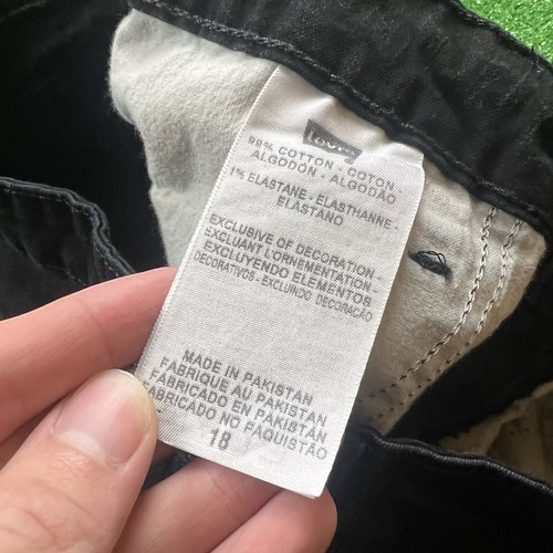Levi's 512 Perfectly Shaping Straight Jeans Women's 18 Black Cotton Mid Rise - Picture 6 of 16
