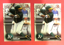 2 - 2016 Bowman 1st card, Oakland Athletics - JAVON SHELBY