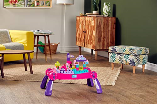 mega bloks build & learn table pink