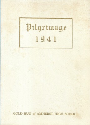 Yearbook Amherst High School Amherst, Massachusetts Gold Bug 1941 Free Shipping
