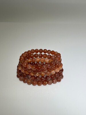 Sonnenstein Sunstone Armband AAA Stretch 6-9mm Heilstein Edelstein Naturstein