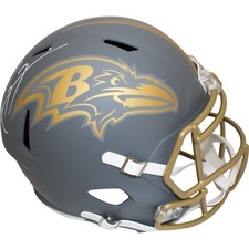 Casco de pizarra Ray Lewis autografiado/firmado Baltimore Ravens F/S Beckett 47992