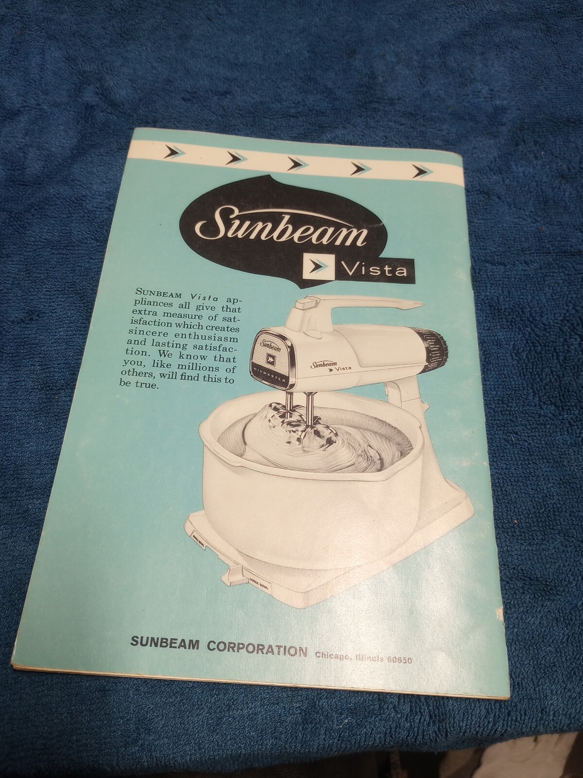 Vintage Sunbeam Vista Deluxe Automatic Mixmaster Mixer Instruction And