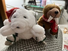 Peluche ours polaire et morse Coca Cola 1998