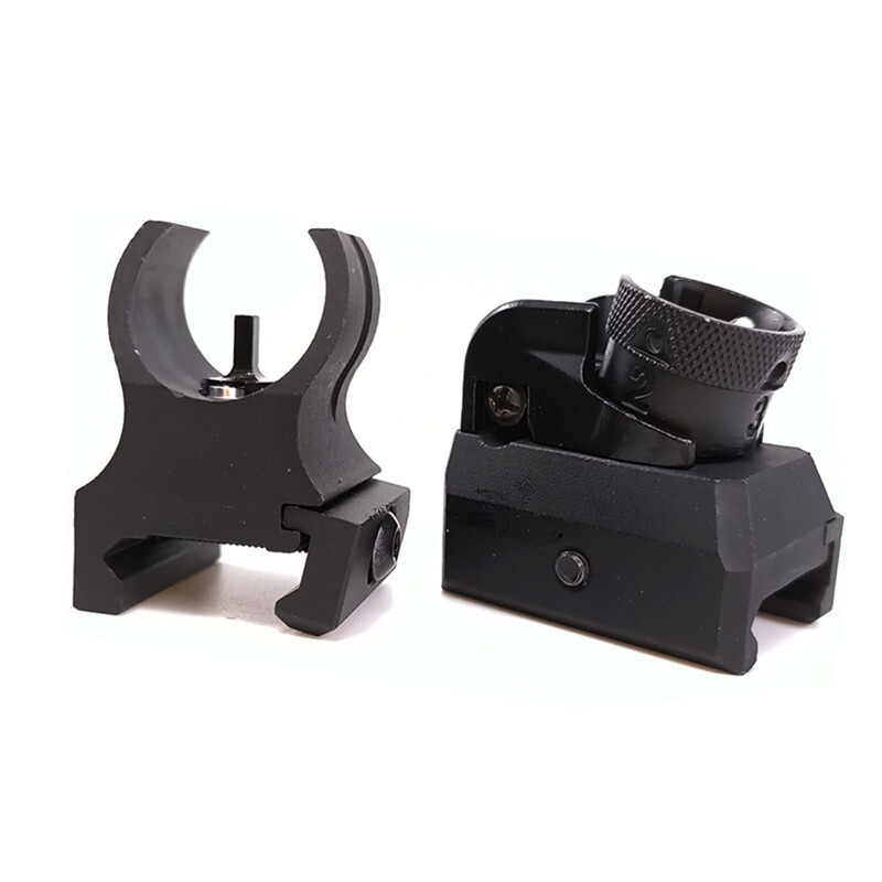 Tactical Metal Low Profile Front & Rear Sight Set For Picatinny Diopter