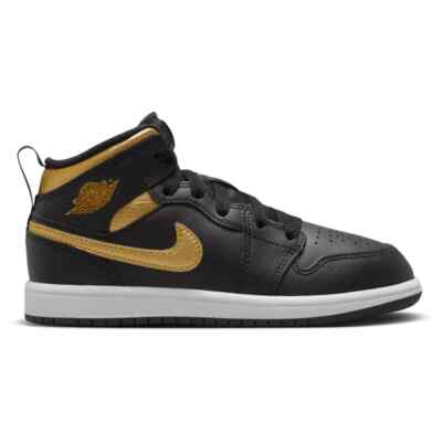 [DQ8424-071] Nike Kid's Air Jordan Mid Preschool Black Metallic
