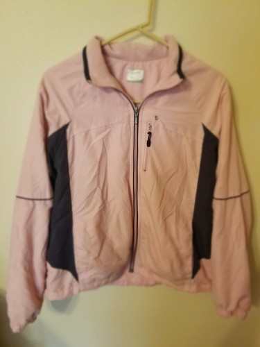 danskin womens size L pink gray full zip L Sleeve 3 pockets 1 zips lined fleece - Picture 7 of 12