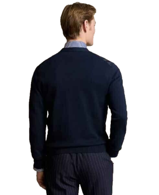 Polo Ralph Lauren ネイビー カーディガン XL Polo Ralph Lauren Men's Hybrid V-Neck Navy Cardigan - size XL