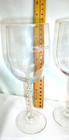 Lot of 2 Vintage Wine Glass Twisted Spiral Stem etched withed AC Nielsen 8" tall — photo 4