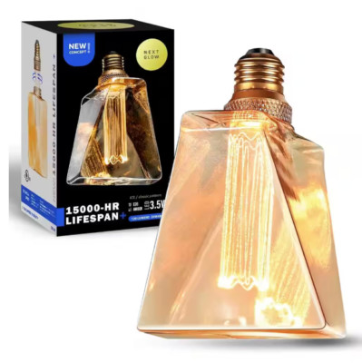 Next Glow 20-Watt Iceberg Dimmable Laser Cut Classic Pattern E26 LED Light Bulb