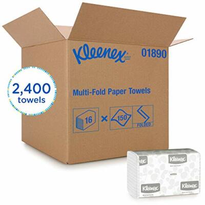 Kleenex Multifold Paper Towels 01890 White 16 Packs / Case 150 towels per pack