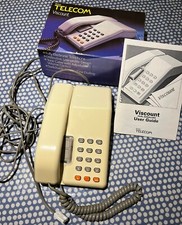 RETRO 1980s BT BRITISH TELECOM VISCOUNT LANDLINE TELEPHONE-ORIGINAL BOX & MANUAL