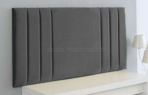 Plush Velvet Headboard 20" Bed Head - Single, Double, King, Super King