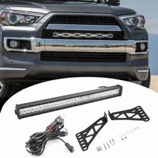 180W 32'' LED Light Bar+Bumper Grille Mounts+Wire for 2014-2024 Toyota 4Runner