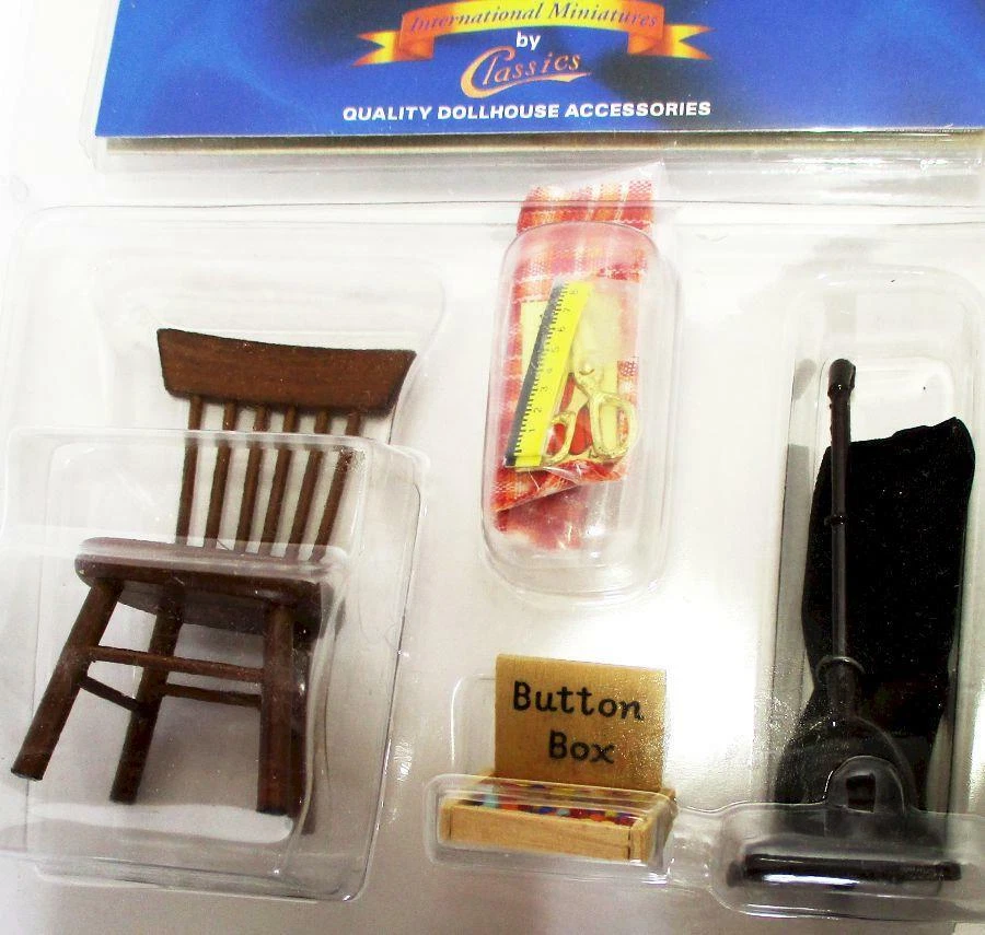 DOLLHOUSE Sewing Room Set CLA91207 International Miniatures by