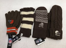 NFL '47 Cleveland Browns Women's Youth Knit Gloves Mittens Bundle NWT 4pk