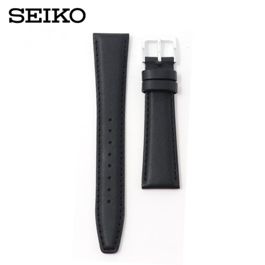 SEIKO クロノグラフ 黒ベルト SEIKO Genuine Black Watch strap Leather Band 19mm DXH4A New | eBay