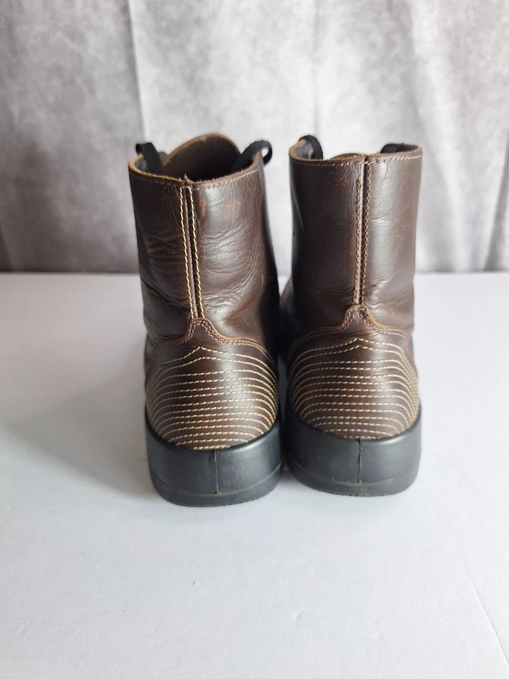 Bota feminina de couro com cadarço tamanho 8 UE 39 impermeável caminhada ao ar livre NAOT - Imagem 3 de 4