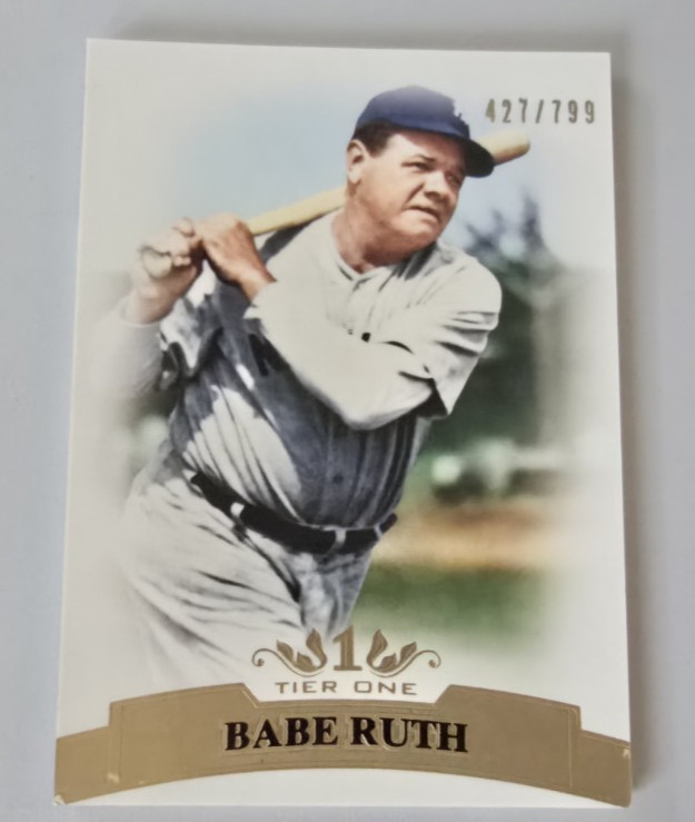 2011 Topps Tier One Babe Ruth #3 Serial Numbered Insert #'d 427/799