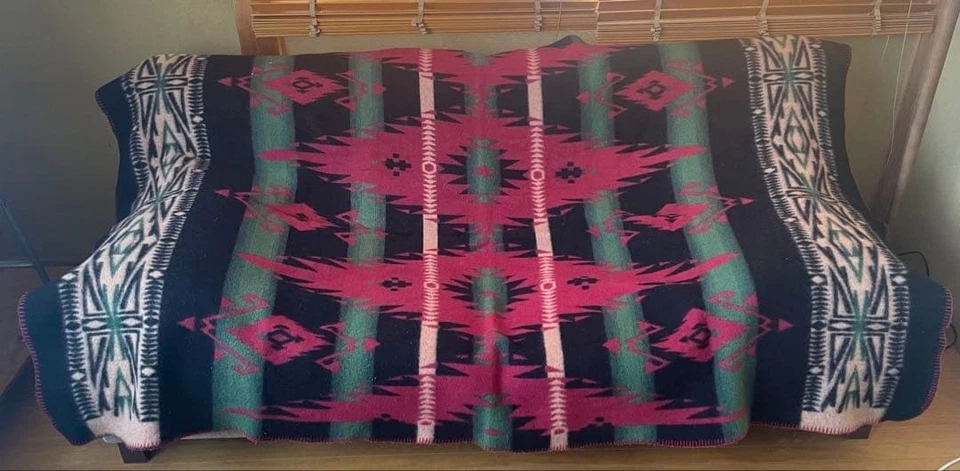 RALPH LAUREN Wool Blanket Native American Geometric Multicolor 140cm x 200cm - Image 2 of 4