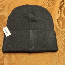Old Navy Black Knit Cuffed Beanie Headwear Adult One Size