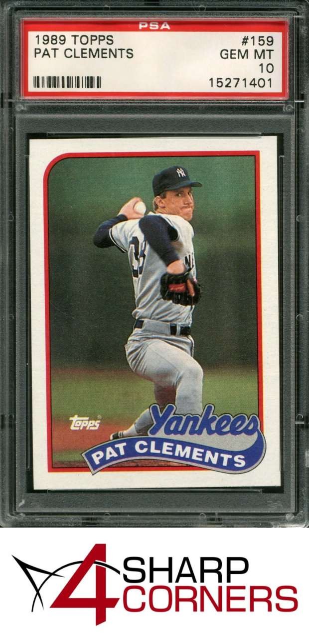 1989 TOPPS #159 PAT CLEMENTS YANKEES POP 3 PSA 10
