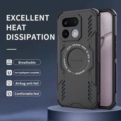 For Realme 16 Pro 5G, Shockproof Hybrid Armor 4 Airbags Magnetic Case Cover