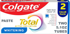 Total Whitening Fluoride Toothpaste, Mint, 2 Pack, 5.1 Oz