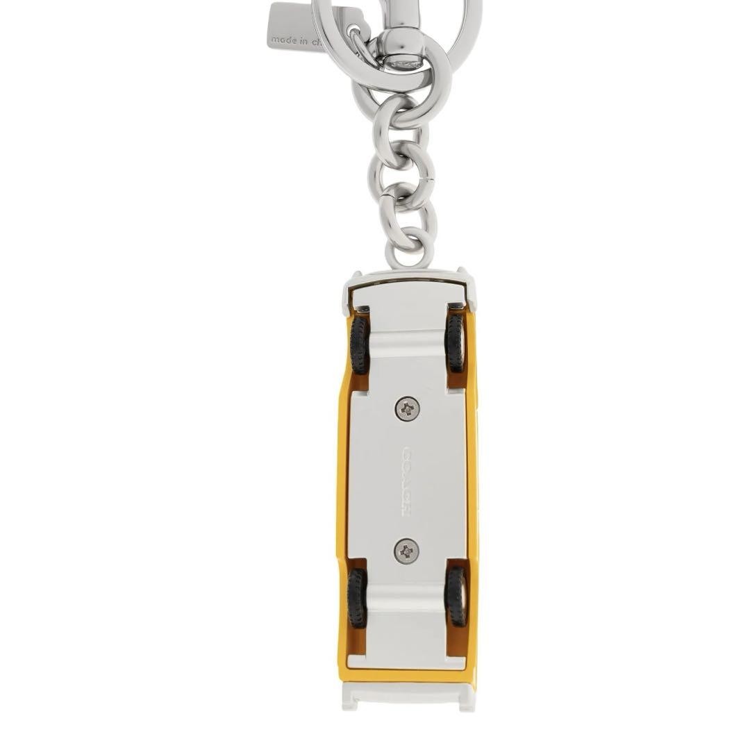 キーホルダー・キーリング Coach Small Taxi Keyring - Coach - Acetate - Multi Coach Taxi Bag Charm Small Yellow Cab Silver Hardware | eBay