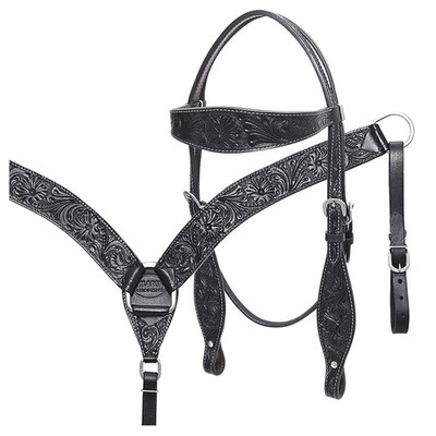 Western Horse Headstall Breast Collar Set Tack American Leather  Hilason