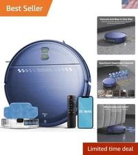 Versatile Robot Vacuum with Smart Control, Ideal for Hard Floors & Carpets