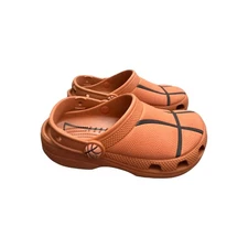 Crocs Kids Classic Clog Basketball Print Orange Size J1