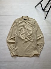 Camicia vintage anni 00 Dsquared2 bavaglino davanti con bottoni taglia 48 uomo colore beige