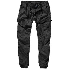 Brandit Ray Vintage Trousers Men's Outdoor Lightweight Summer Cargo Casual Black