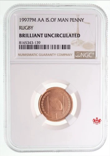 1997AA Isle Of Man 1 Penny - NGC BU - 8165343-139