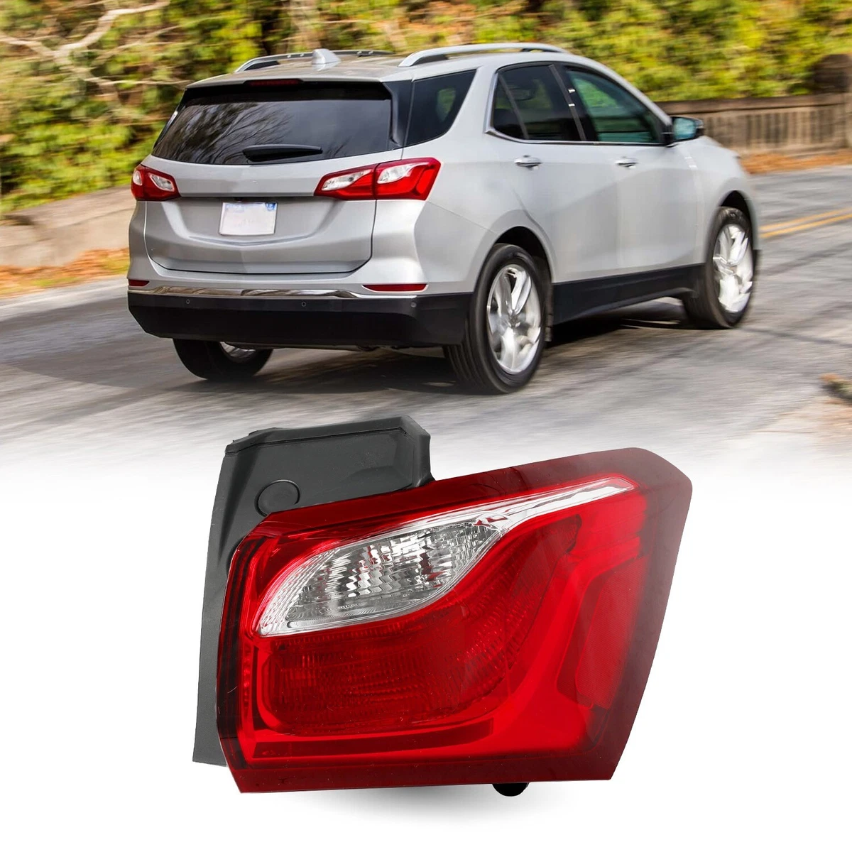 Luz Trasera Derecha Para Chevy Equinox 2018-2020 - Incandescente, Color Rojo, Con Bombillas Incluidas